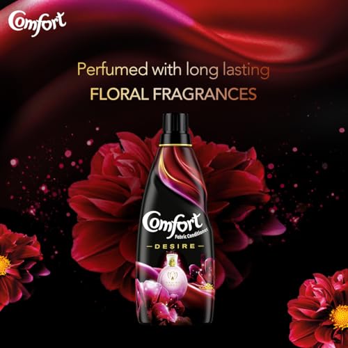 Image of Comfort Perfume Deluxe After Wash Fabric Conditioner Desire 850 ml|| Liquid Fabric Softener with Fine French Fragrance for Freshness|| Softness & Shine