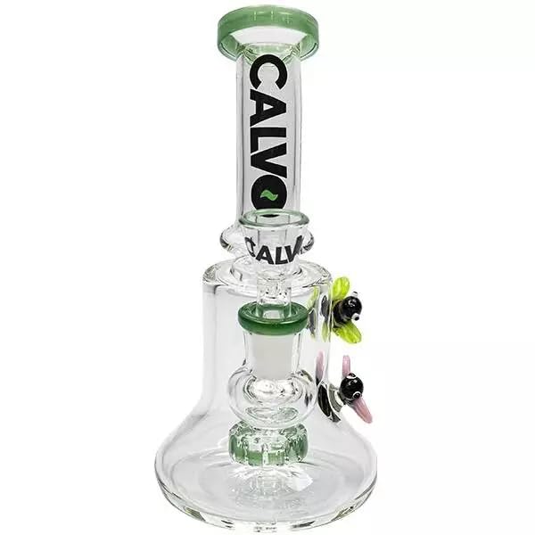 Pipa de Agua | Calvo Glass - Bee Rig Lite Verde 19cm con Percolador