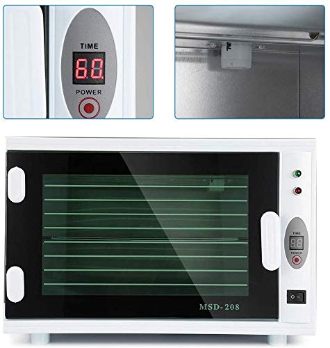 8L UV Ligero Esterilizador Gabinete con Minutero Y LED Monitor Desinfección Caja Manicura Uñas Herramienta Facial Piel Belleza Salón Equipo