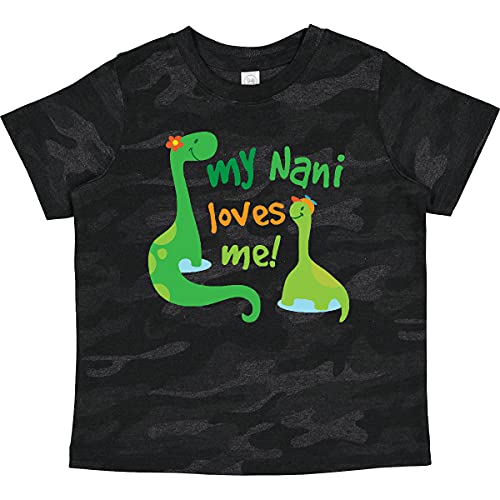 inktastic My Nani Loves Me Grandson Dinosaur Toddler T-Shirt 2T Storm Camo 205cb
