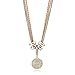 Long Way Womens Gold Silver Rose Gold Plated 3-Color Chain Austrian Crystal Full Rhinestone Ball Drop Pendant Necklace