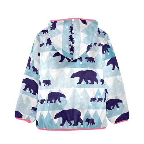 OTVEE Cute Winter Polar Bear Kids Hoodie Jacket Fall Spring Full Zip Warm Outwear Coat2