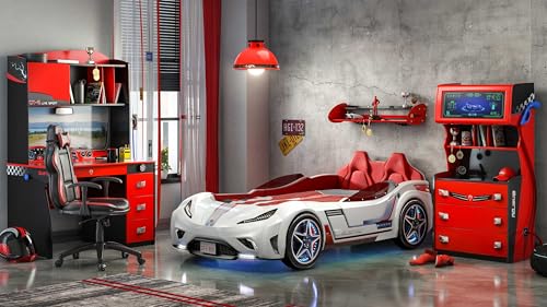 Amazon.com: Cilek Kids Room: Twin Race Car Beds