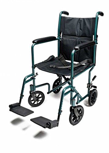 Graham Field Aluminum Transport Chair 17 Inch Green
