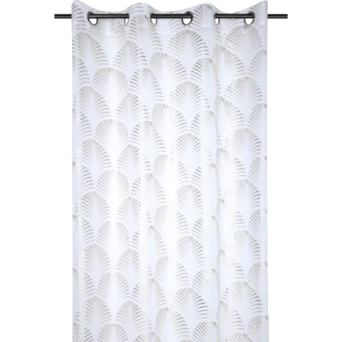 Lovely Casa - Voile - 140 x 260 cm - Maldives model - silver - R6B095002VL - exotic motif - ideal for any room