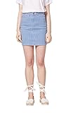  edc by ESPRIT Damen 058CC1D001 Rock, Mehrfarbig (Blue Light Wash 903), 34
