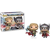 Funko POP Marvel: Love & Thunder - 2 Paquete - Thor y Mighty