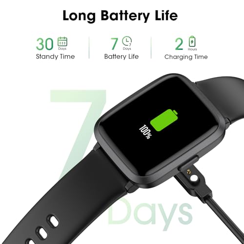 Imzuc Fitness Tracker Watch, Step Tracker with Heart Rate, Blood Oxygen Sleep Monitor, 5ATM Waterproof Pedometer, Step Calorie Counter, Health Fitness Watch for Sports, Activity Tracker for Women Men