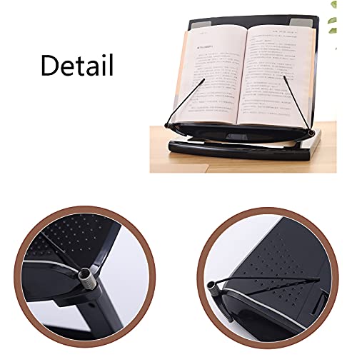 Soporte de libro y atril de lectura regulable para tableta, recetas y documentos 3