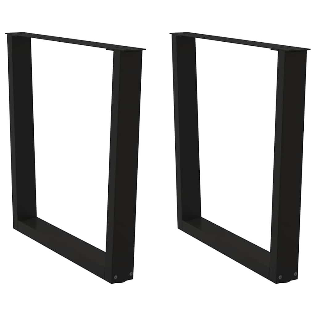 Pieds de table réglables en métal noir au design moderne et durable