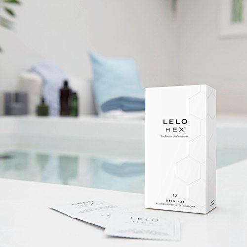 Lelo Hex Original Condoms Thin With Increased Strength, Ultra Thin Condoms Lubricated For Men 0.045 Mm Thin, 54 Mm In Diameter (12 Pack) #TOP7