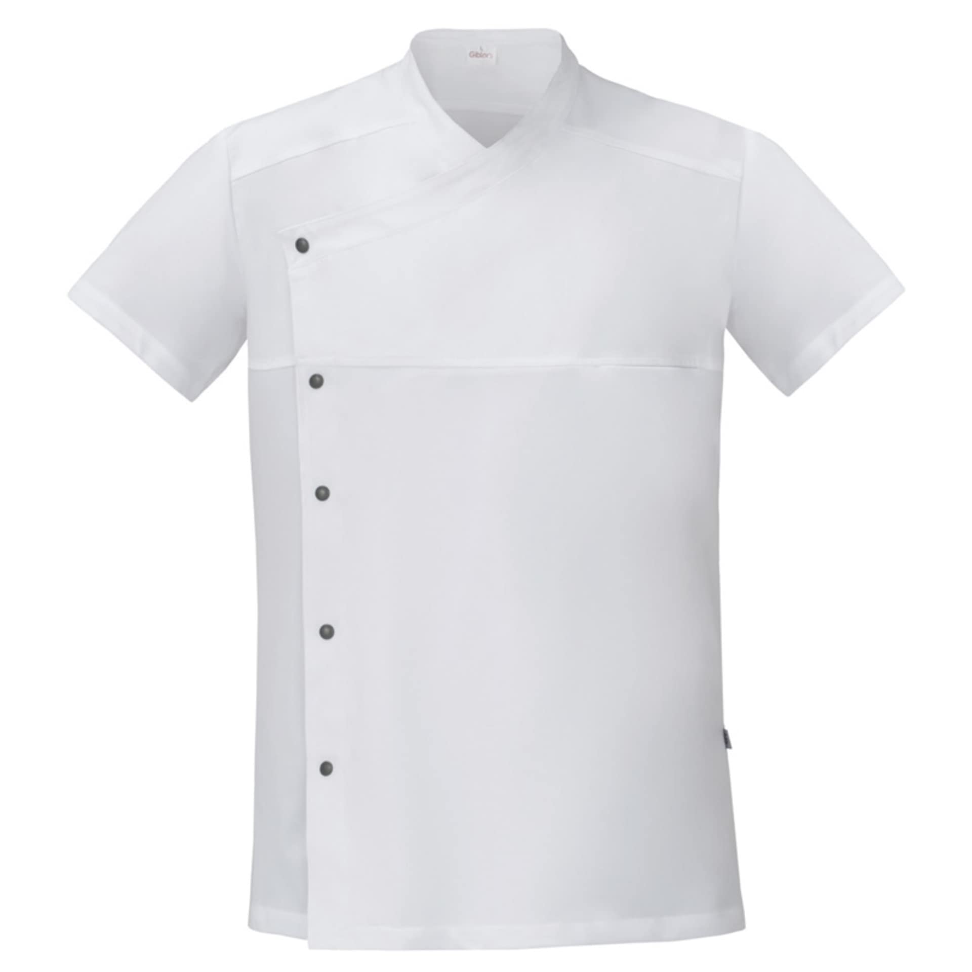 GIBLOR'S Giacca Cuoco/Chef LAPO Manica Corta, abbottonatura Laterale, Bottoni a Pressione