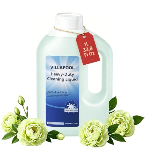 VILLAPOOL Heavy Duty Floor Cleaning Solution Compatible with Ecovacs DEEBOT X11 X9 T80 T50 Series Vacuum and Mop Powerful Decontamination Formula for Stubborn Grease and Odors