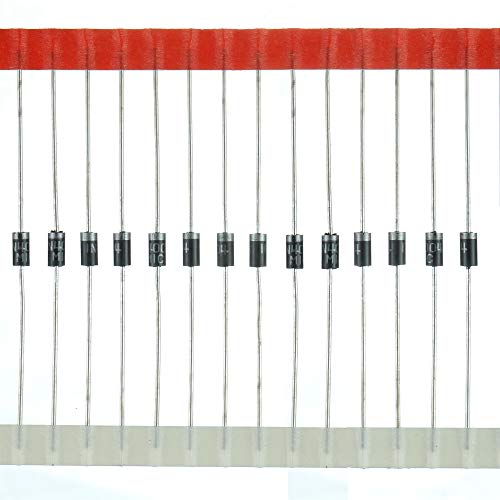BOJACK 1N4004 Rectifier Diode 1 A 400 V DO-41 Axial 4004 1 amp 400 Volt Electronic Silicon Diodes (Pack of 125)