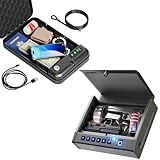 Grimtron Biometric Gun Safe for Handgun, Quick Acccess...