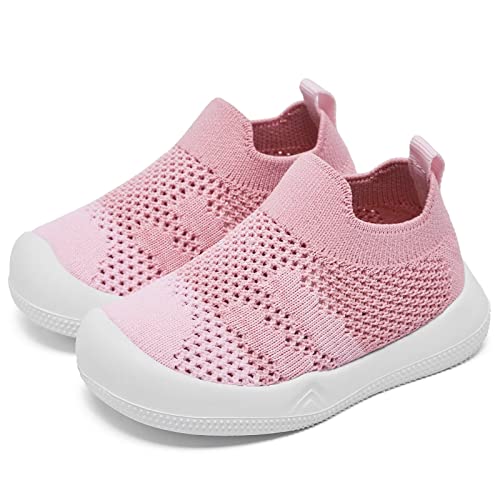 Image of Eashi Baby Boy Girl Non-Skid Indoor Infant Walking Shoes Breathable Warm Elastic Sock Shoes with Memory Sole Protect Toes Outdoor Sneakers