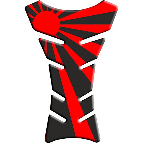 Motorbike Tank Pad Protector Motorcycle Scratch Pad compatible ' Japanese flag on a black base '''