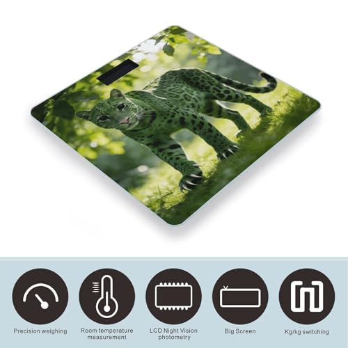 Báscula digital Green Leopard para uso en baño miniatura 3