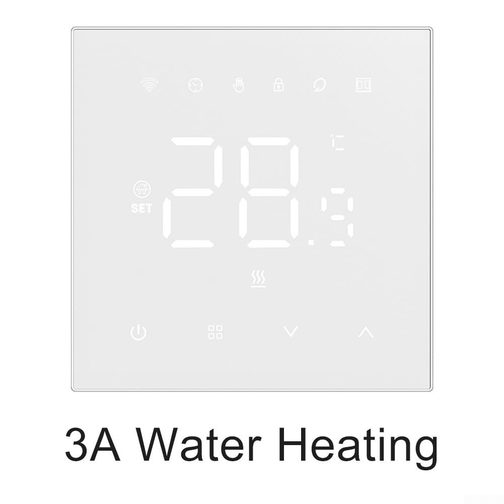 ZYWUOY Termostato inteligente WiFi, calefacción de agua Caldera eléctrica montada en la pared, termostato LED WiFi (calefacción por agua)