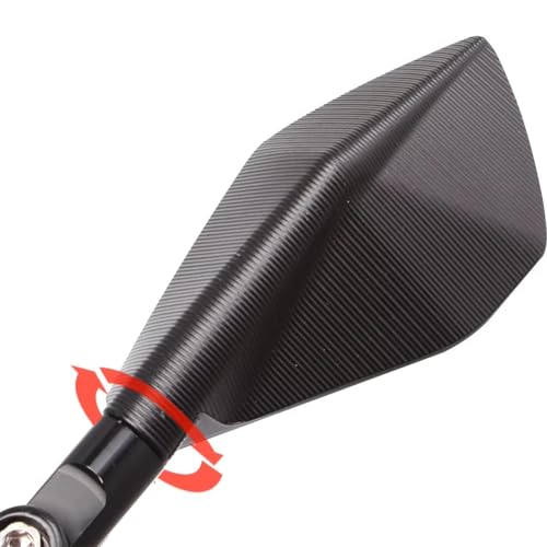 Espejos moto laterales de aluminio universal con rotación ajustable 4