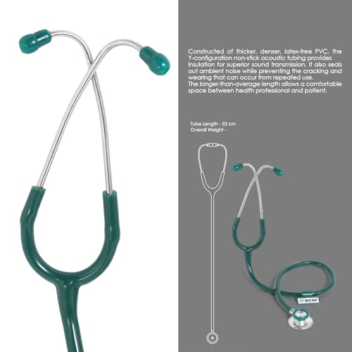 Image of RCSP Stethoscope for Doctors Micro Plus Students Medical Professional Version Green