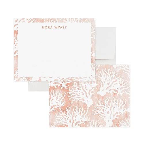 Amazon.com: Personalized Coral Note Cards, Custom Coral Reef Paper ...