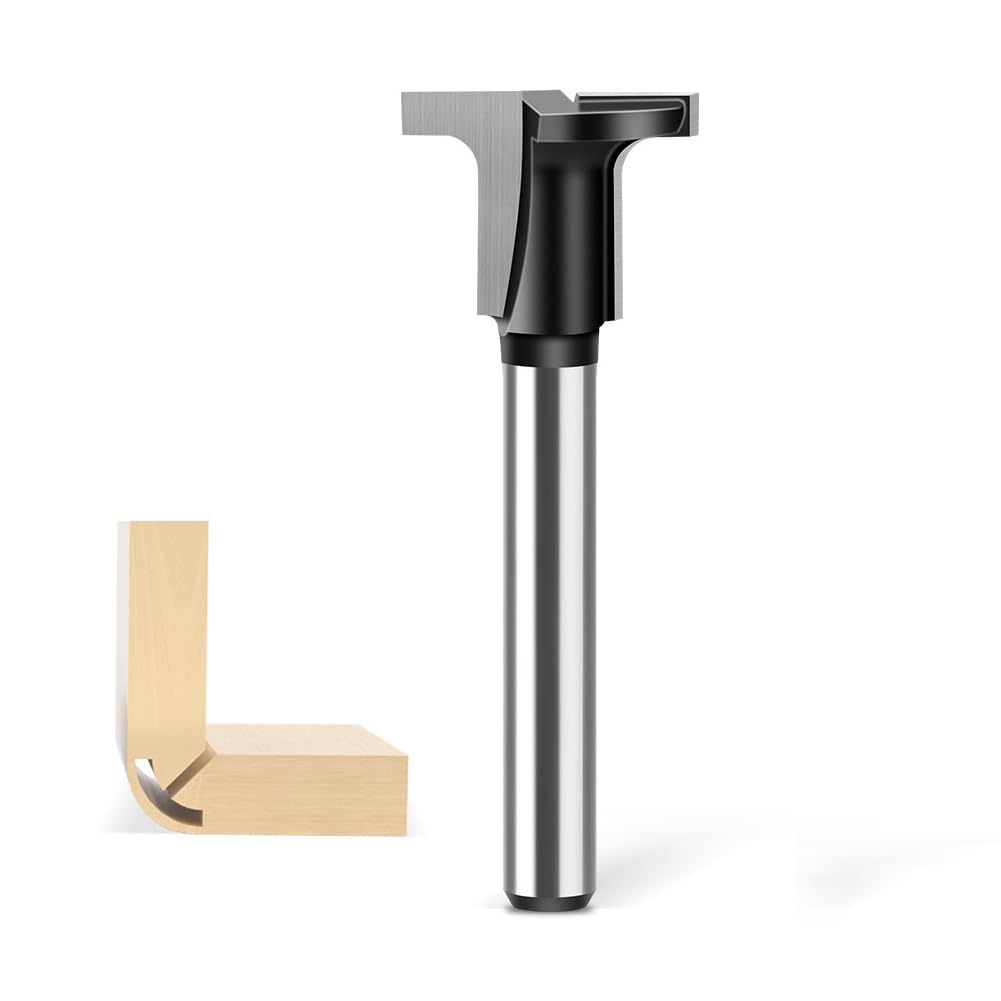WSOOX 1/4" Shank Arc Bending Router Bits for Bending Wood Board T Shape Slot bit for 90ยฐ Arc Bending Woodworking Board