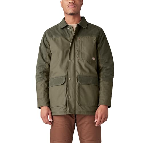 Image of Dickies mens Tradebuilt Wax Coated Canvas Chore Coat