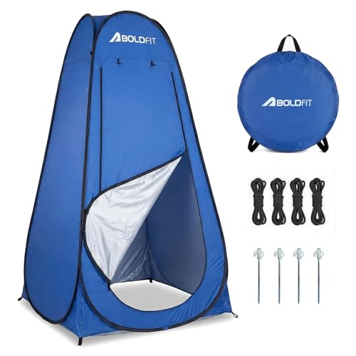Image of Boldfit Instant Pop-Up Privacy Tent for Camping & Travel, Waterproof Portable Changing Room, Shower & Toilet Tent with UV Protection, Foldable Outdoor Shelter for Beach, Hiking & Camping Use