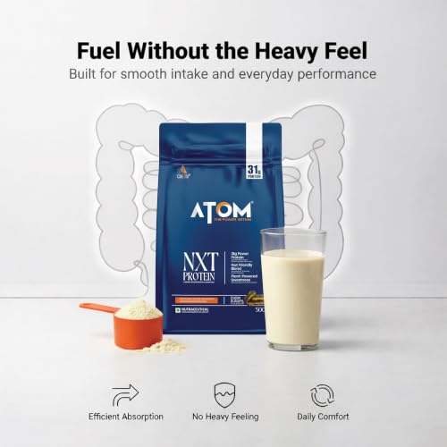 Image of AS-IT-IS ATOM NXT Protein Dubai Kunafa, 500g - 31g Muscle Fuel from Yeast Protein with DigeZyme