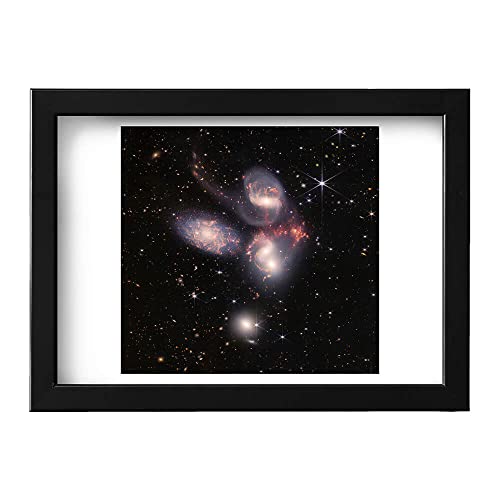 Télescope James Webb cadre photo d'art mat Stephan's Quintet NASA