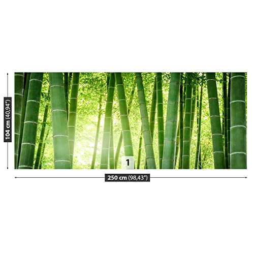 Papier peint foret de bambou moderne de dimensions 250x104cm pour decoration murale interieure - 7