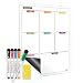 Magnetic Calendar for Refrigerator Set. Weekly Dry Erase Fridge Calendar Whiteboard Meal Planner Menu Board - Thickened Magnet. with Fine Tip Marker & Eraser & Holes for Wall Hanging