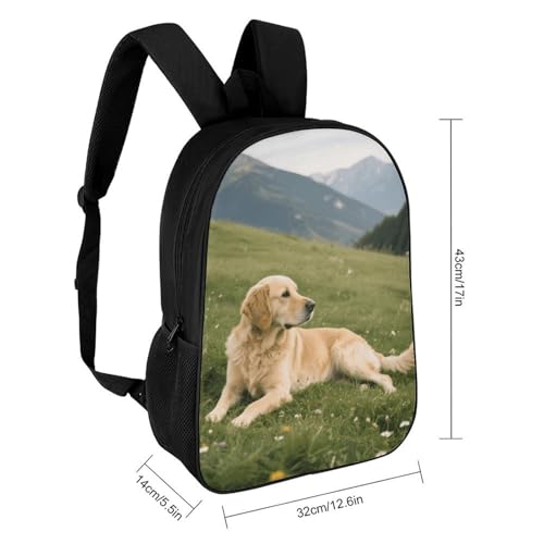 Dog on The Prairie Backpack - Durable 600D Polyester, 17 Inch Backpack with Ergonomic Adjustable Straps, Lightweight Travel Bag for Men & Women2