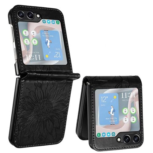 Étui Galaxy Z Flip 7 FE noir floral pour magnifier votre quotidien
