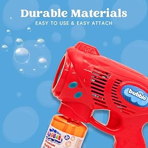 Joyin 2 bubble guns with 2 refill solution 10 oz total bubbles maker blower machine gun blaster for kids toddlers outdoors activity party birthday gift easter toys bluered  urban country home decor