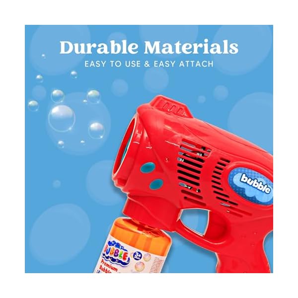 Joyin 2 bubble guns with 2 refill solution 10 oz total bubbles maker blower machine gun blaster for kids toddlers outdoors activity party birthday gift easter toys bluered  urban country home decor