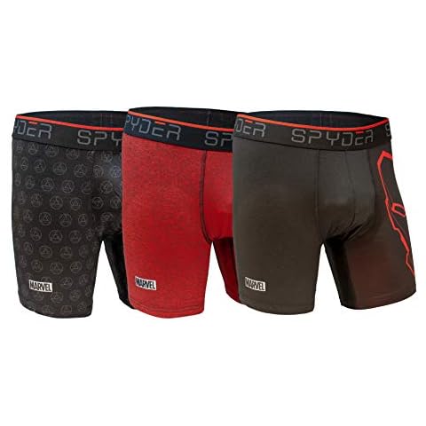 Spyder Marvel Men's Performance Boxer Briefs 3 Pack Cover