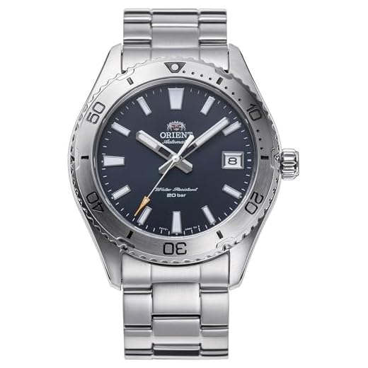 ORIENT Relógio japonês automático/de corda traseira de 40 mm estilo mergulhador com cristal de safira modelo: RA-AC0Q02L10B, Azul