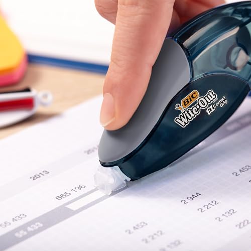 BIC Wite-Out Brand EZ Correct Grip Correction Tape, 33.5 Feet, Fast, Clean and Easy to Use Tear-Resistant Tape, 2-Count