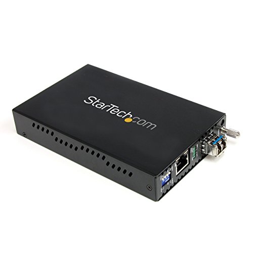 StarTech.com Single-Mode (SM) LC Fiber Media Converter for 10/100/1000 Network - 40km - Gigabit Ethernet - 1310nm- with SFP Transceiver (ET1000S40LC2)