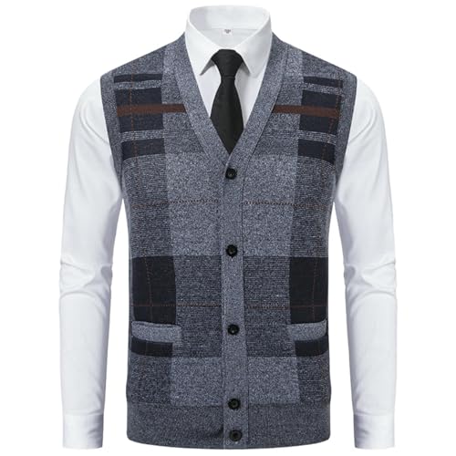 Gilet en tricot pour homme ajusté et élégant pour l'automne hiver