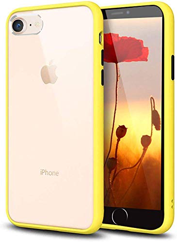 最安値 Iphone Se ケース 第2世代 Iphone7 ケース Iphone8 ケース 耐衝撃 カメラ保護 衝撃吸収 マット加工 耐衝撃 ハイブリット 背面pc 半透明 薄型 軽量 脱着簡単 Tpu バンパー 規格取得 すり傷防止 指紋防止 ワイヤレス充電対応 黄色 の価格比較