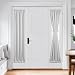 Deconovo Thermal Insulated Blacktout Curtains Patio Door Curtain Panel Rod Pocket Sliding Window Curtain 25 inch by 72 inch Greyish White