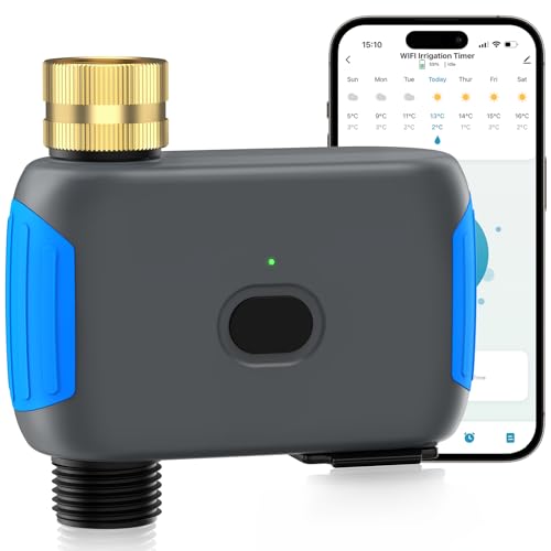 Grillum WiFi Sprinkler Timer, Smart Bluetooth Hose Timers, Water Timer
