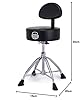 Mapex Round Top Double-braced Drum Throne with Backrest, T870 #1