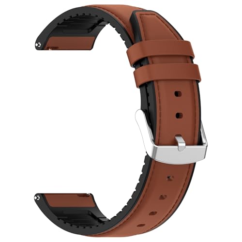 ONE ECHELON Quick Release Watch Band Compatible With LG G Watch R Faux Leather Replacement Strap (Chestnut Brown)