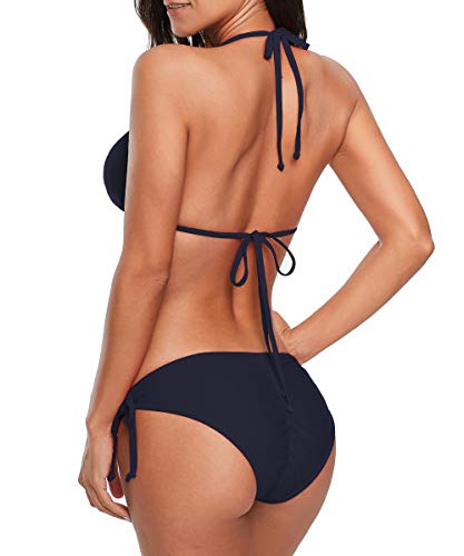 Image of Century Star Women Cute String Triangle Bikini Sets - Swimsuits Two-Piece Tie Side Adjustable Ties Halter Bathing Suit