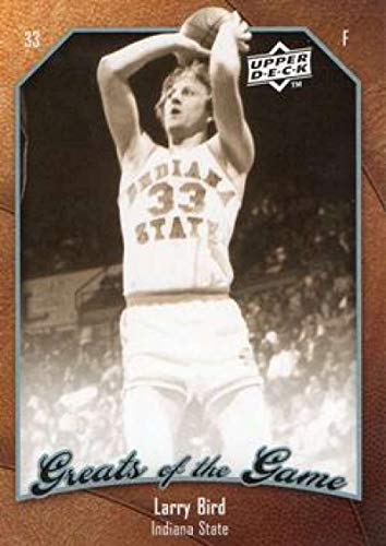 2009-10 Upper Deck Greats of the Game Basketball #42 Larry Bird Indiana State Sycamores Official NCAA Trading Card From The UD Company