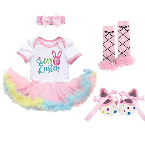 Mon premier costume de Pâques bébé fille, ensemble grenouillère et accessoires à offrir